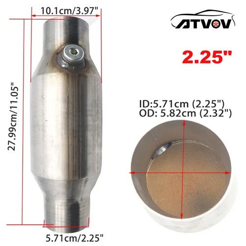 Catalizzatore universale - universale, 2,25"